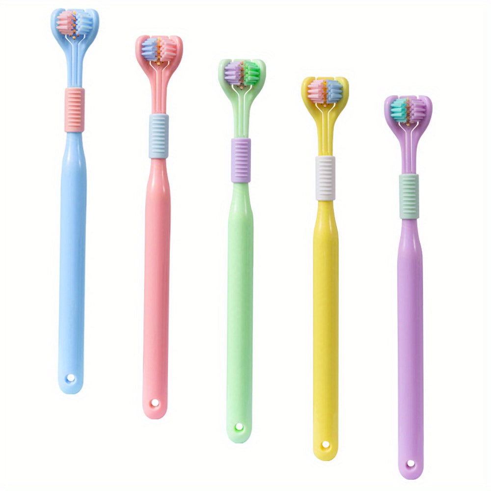Adult Soft Bristle Three-Sided Toothbrush for Gums and Teeth Cleaning