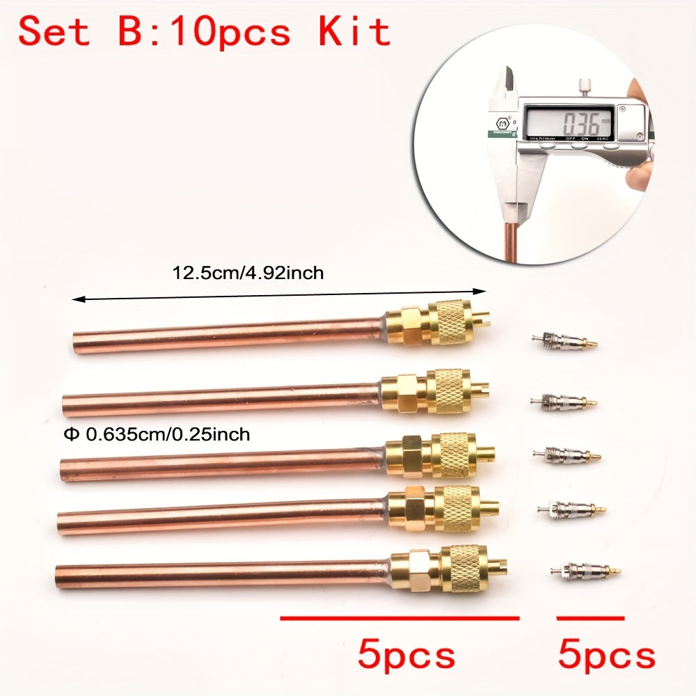 10-Donali 1/4-Inch kirish klapanlari va 5-Donali elektriksiz isitish va sovutish klapanlari to'plami