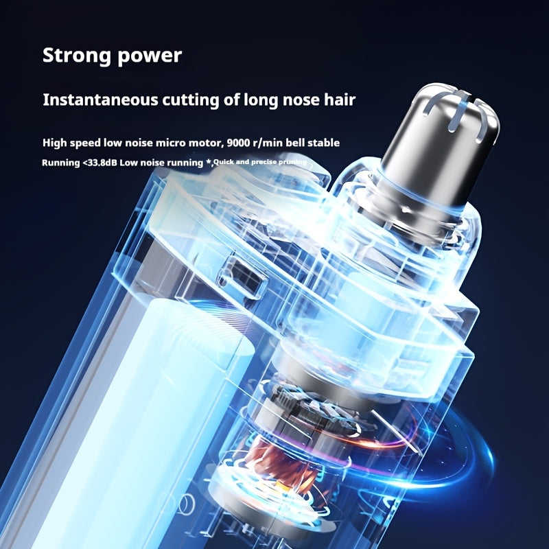 Rechargeable Nose Ear Hair Trimmer Painless Stainless Steel Blade Portable for Men Women