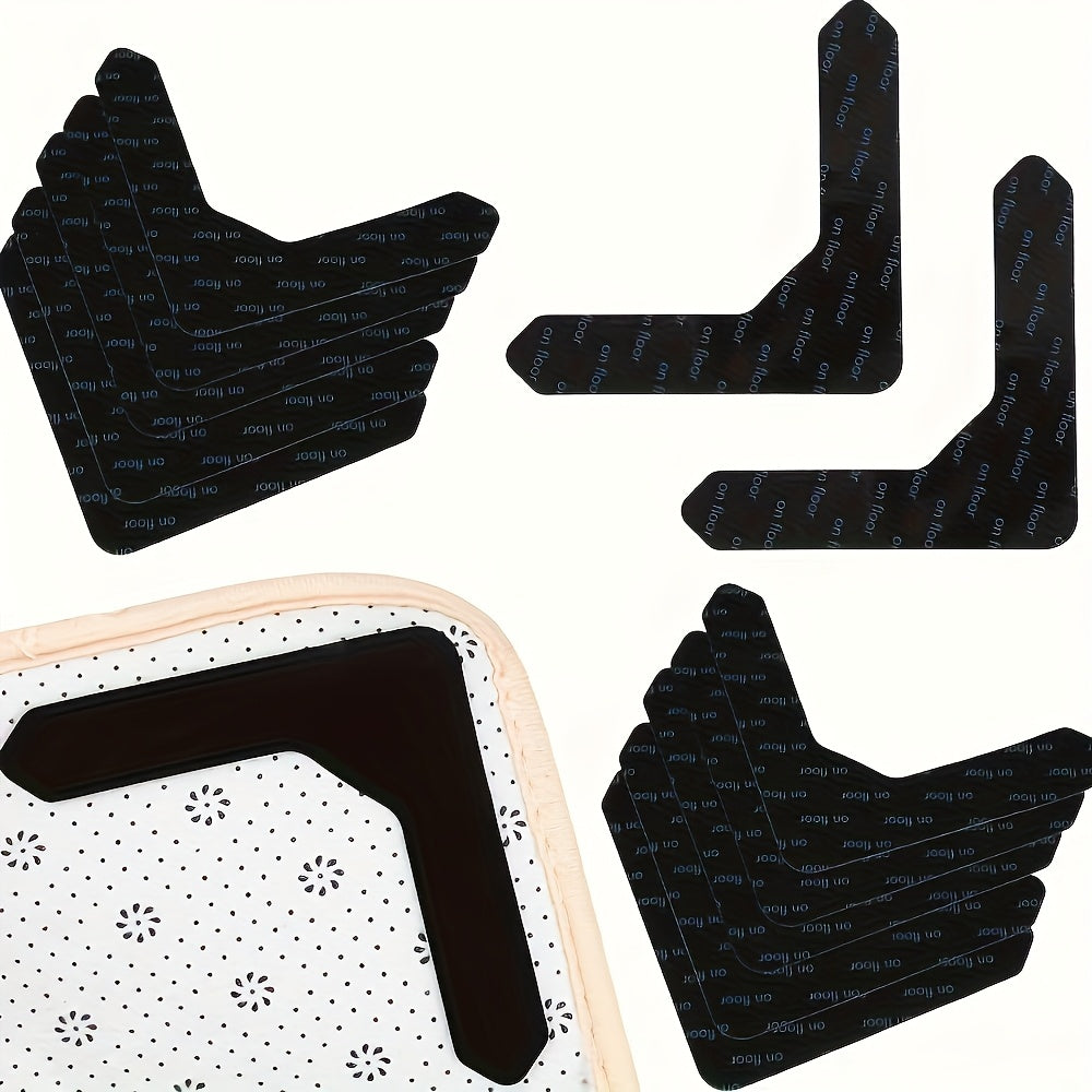 Double-Sided Carpet Grip Tape Set 4 Pieces Non-Slip Washable Rug Clips