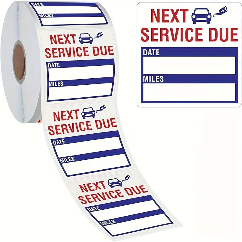150 Pcs Oil Change Reminder Stickers Maintenance Deadline 5.08cm