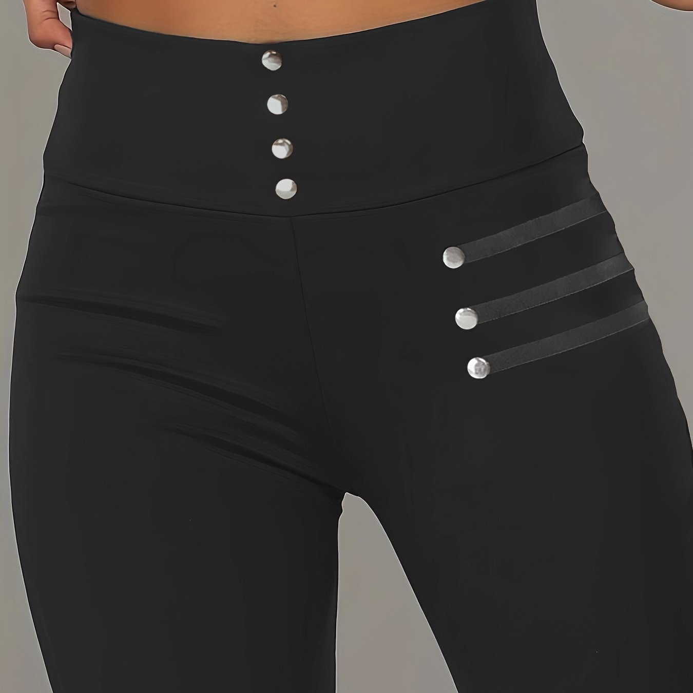 Plus Size Solid Skinny Leggings Casual Comfortable Stretchy Pants