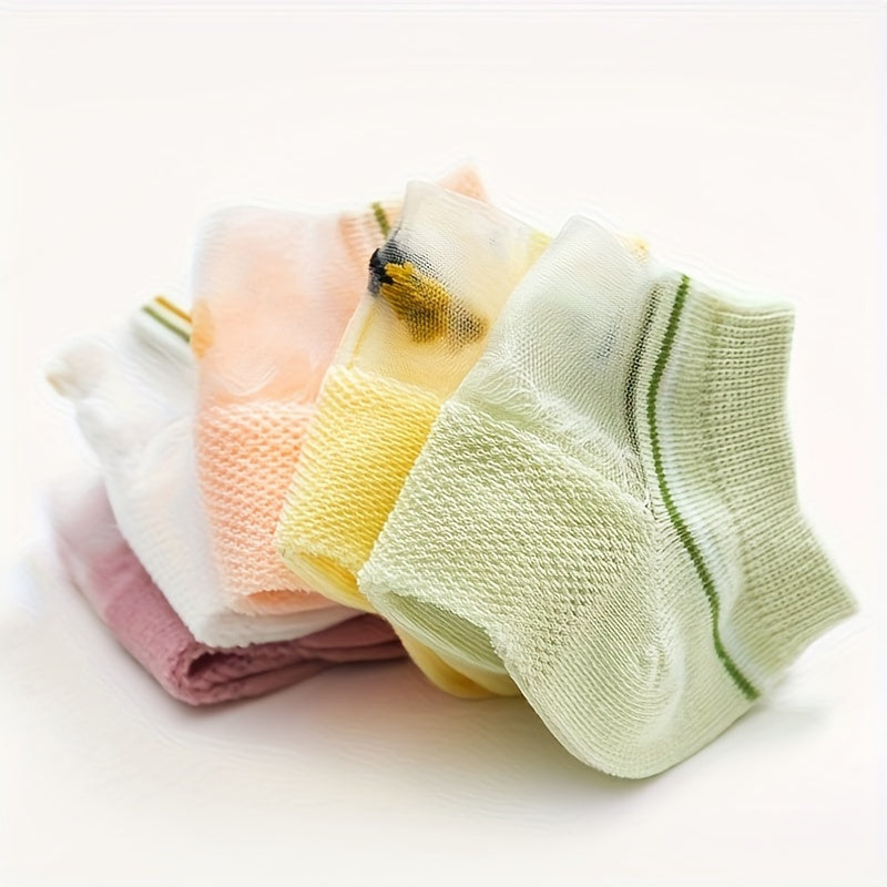 Kids Boys Ankle Socks 5 Pairs Animal Pattern Breathable Cotton Socks for Outdoor Activities