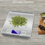 Digital Kitchen Scale Stainless Steel Food Weighing Tool with LCD Display