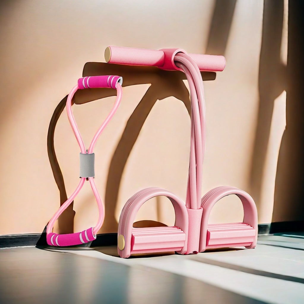 Set de tirador de pedal TPE duradero y para abdominales para yoga y fitness azul, verde, púrpura