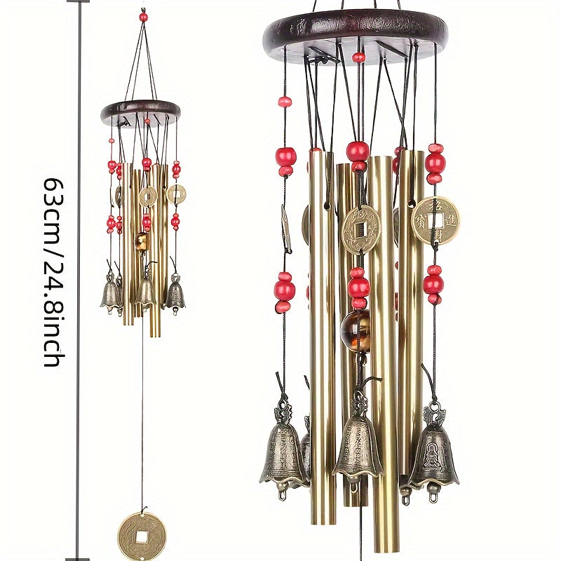 Copper Bell Wind Chime for Home Decor Metal Outdoor Indoor Garden Patio