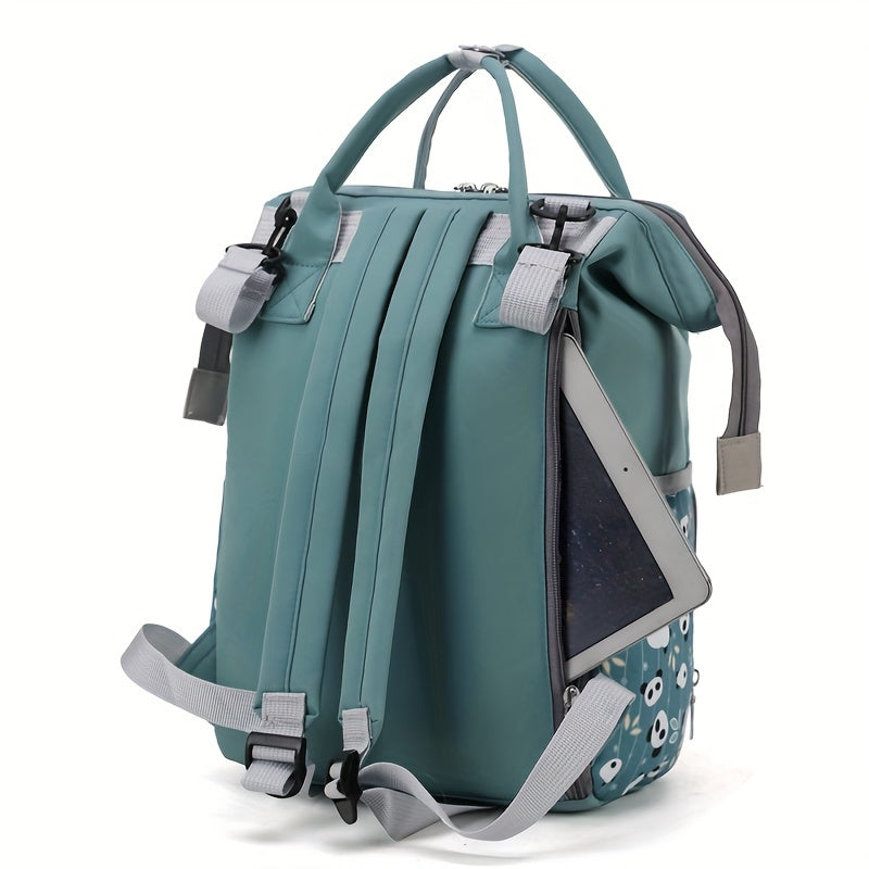 Stylish Mother Backpack for Young Mothers with Carriage Hook and Foreign Style Design