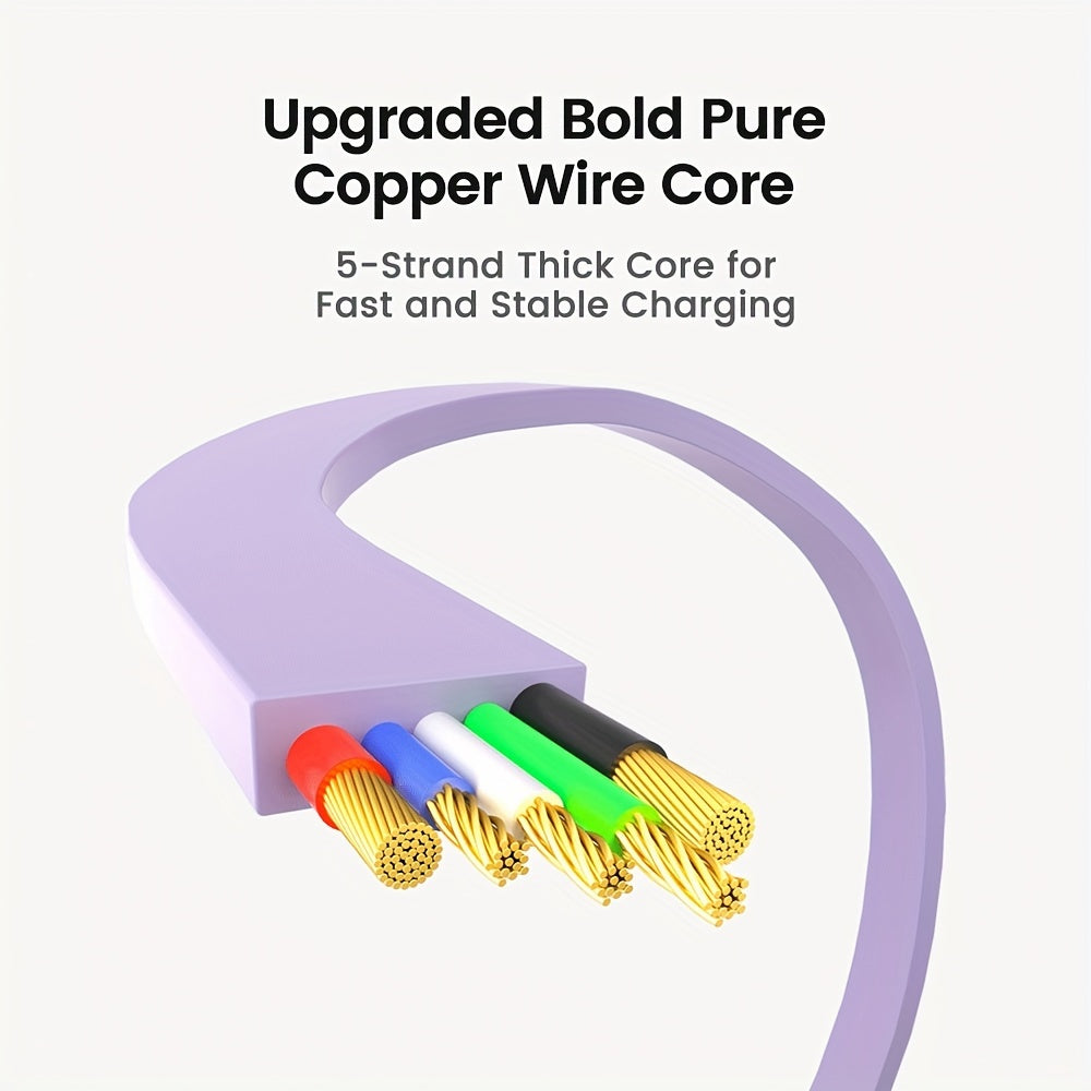 240W Fast Charging TypeC Dual Head Retractable Data Cable for Laptop and Mobile Phones 1m