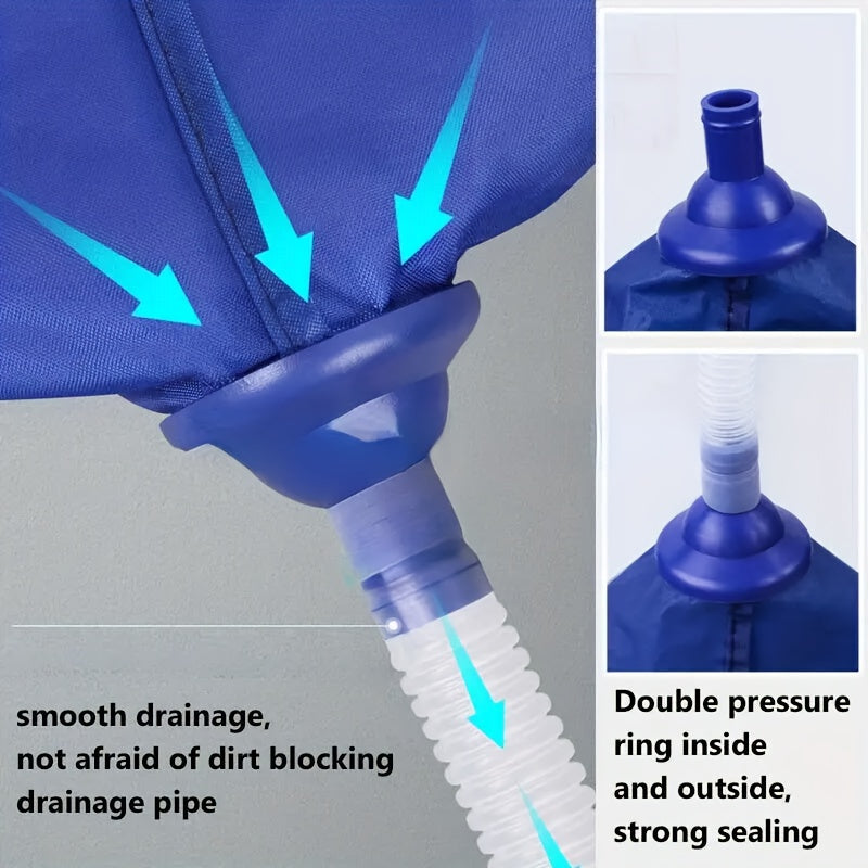 Kit de limpieza de aire acondicionado de tres piezas para unidades empotradas en la pared con herramienta de bolsa de agua