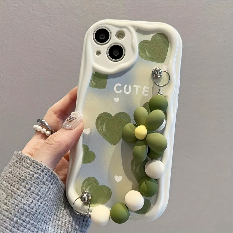 Чехол-брелок с сердечным цветком для телефона для Samsung Galaxy S24 Ultra S24 FE A16 A15 A52 A54 A13 S20 S22 S22 Ultra S25 A05S A56 A06, ударопрочный, противоударный, защитный