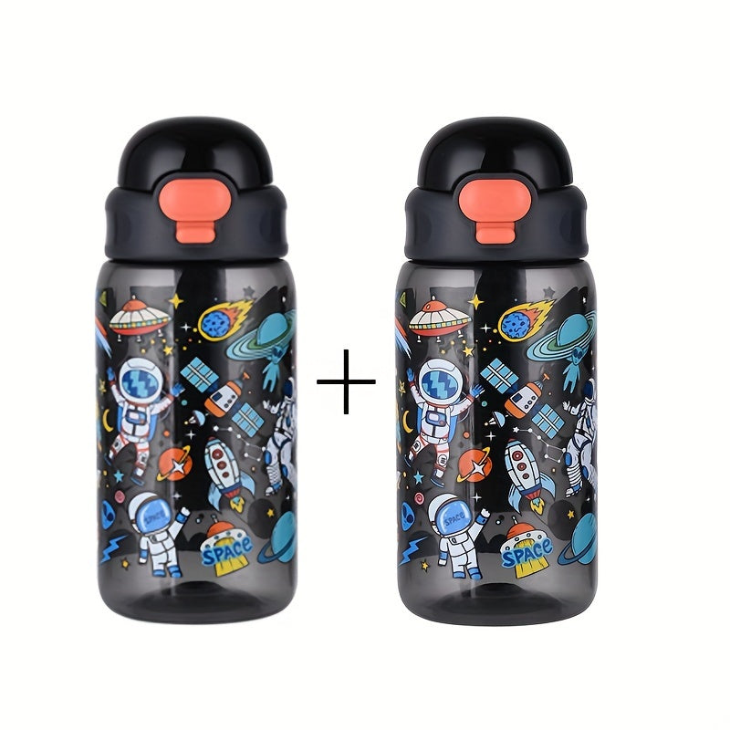 Набор из двух 20oz мультяшных водяных бутылок для использования на улице — портативных, прочных, герметичных и складных для удобной переноски. Идеально подходит в качестве подарка на такие праздники, как Рождество, День матери/День отца или выпускные.