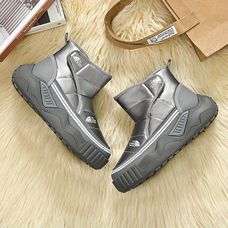 Women's Winter Snow Boots Leather High-Top Waterproof Casual Shoes