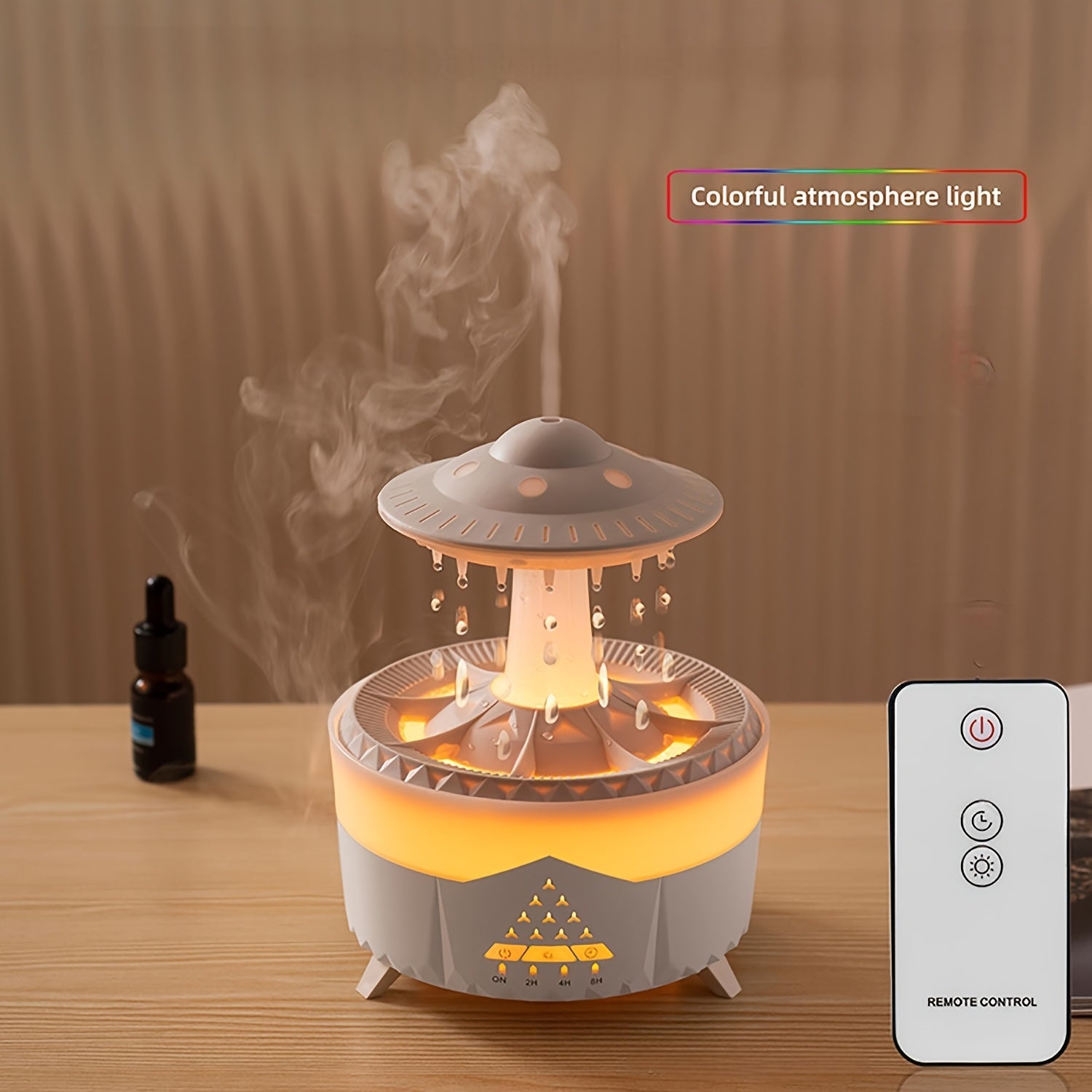 Ultrasonic Humidifier with Night Light and Remote for Small Rooms