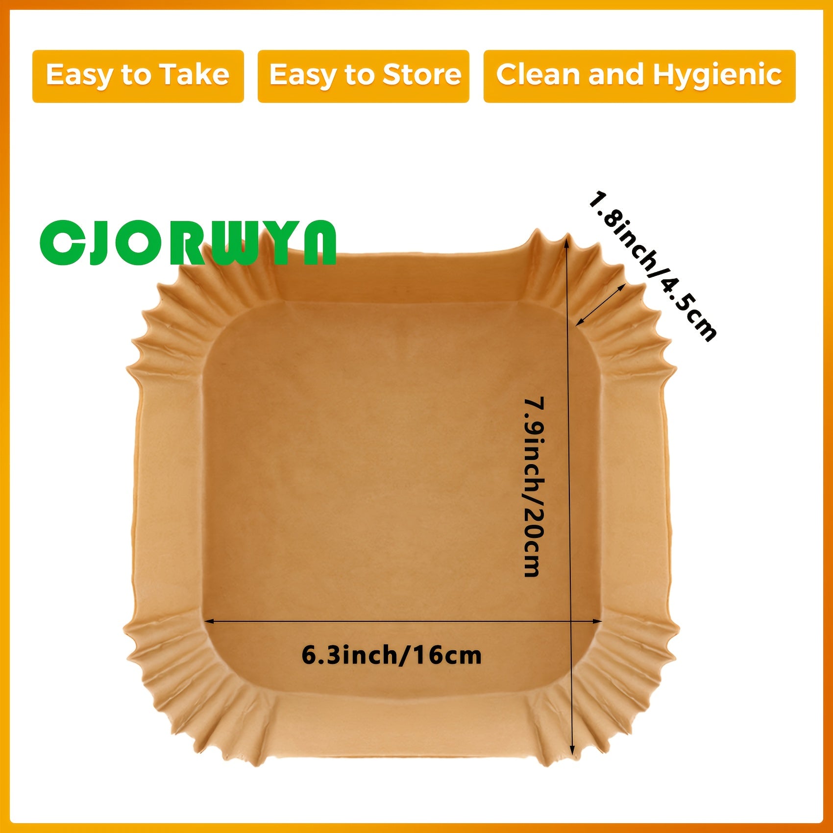 100 dona Havo Qovurish Mashinasiga mo'ljallangan Bir foydalaniladigan qog'oz qoplamalar, kvadrat qog'oz, pishirish, qovurish, mikroto'lqinli pech, yopishmaydigan