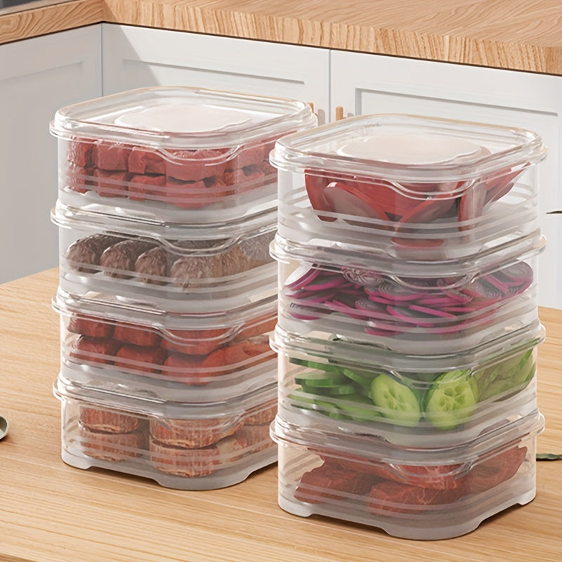 Stackable Clear Plastic Refrigerator Storage Bins with Lids Set of 6 8 10 12 Kitchen Pantry Organizer
