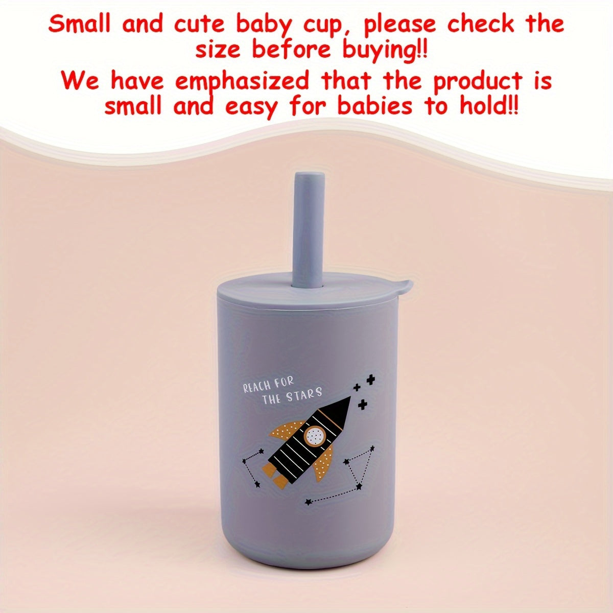 Silicone Training Cup for Toddlers BPA-Free Microwave Safe Dishwasher Safe with Lid and Straw