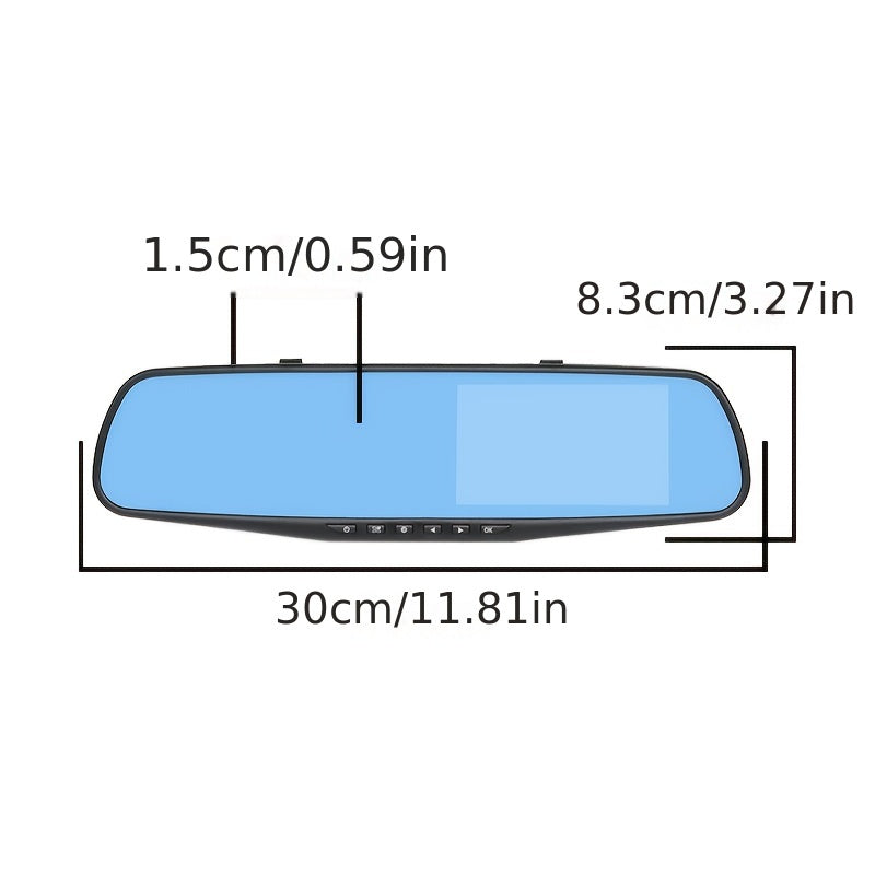 Cámara de tablero para coche en HD 1080P con visión nocturna, doble pantalla, grabación frontal y trasera, memoria de 64GB