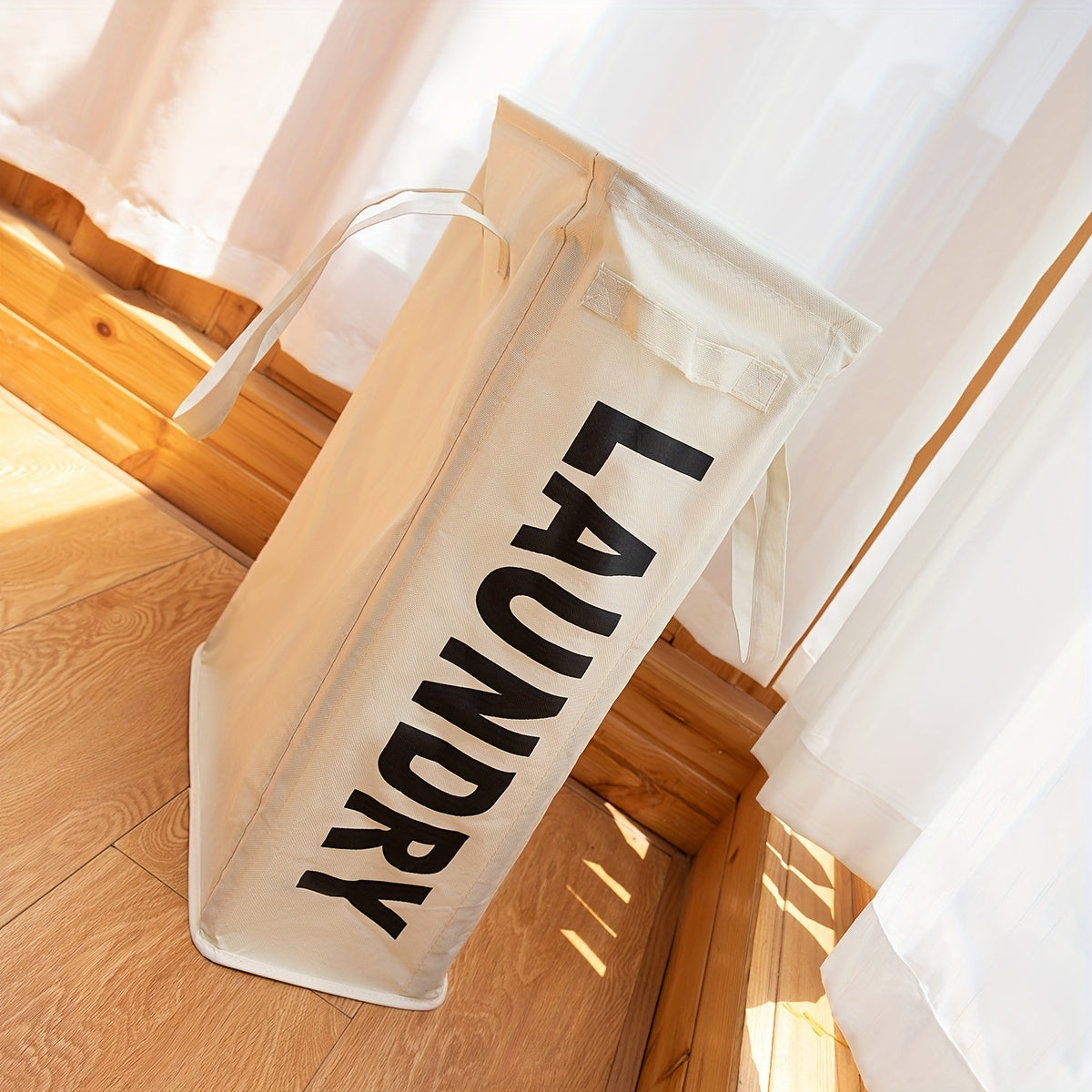 Collapsible Laundry Hamper with Handles 45L Capacity for Small Spaces