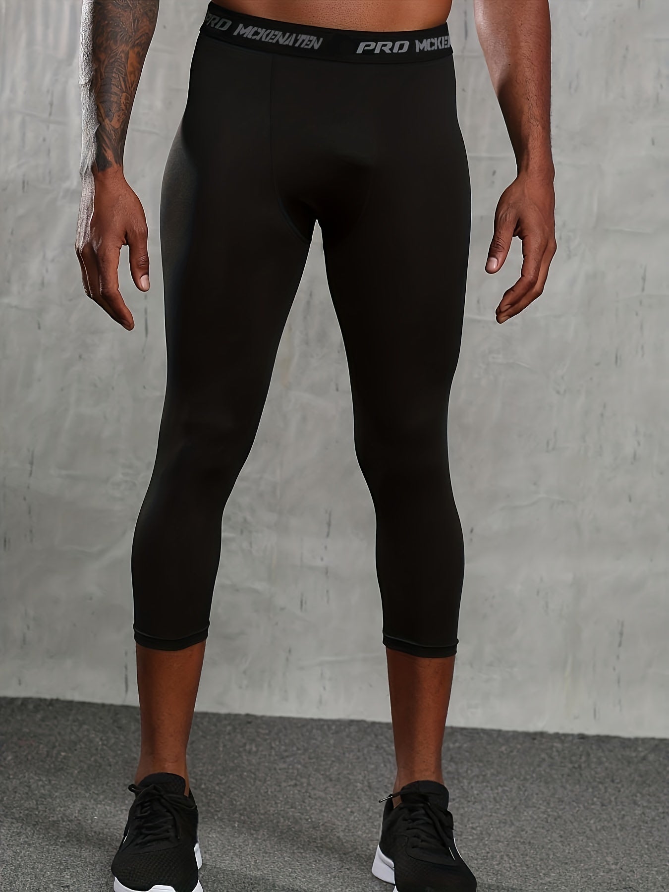 4-Piece Black Compression Leggings Set for Gym Workout Running and Training