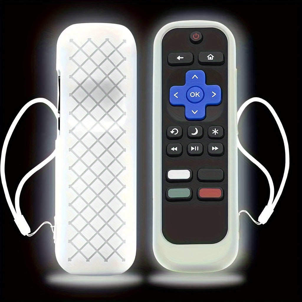 Cubierta de silicona luminosa en la oscuridad para control remoto de Roku TV y dispositivos de streaming