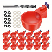 Kichik qushlar uchun qushlar uchun oziq-ovqat beruvchi, PP materialdan tayyorlangan, o'z-o'zini to'xtatadigan suv idishi, elektrsiz