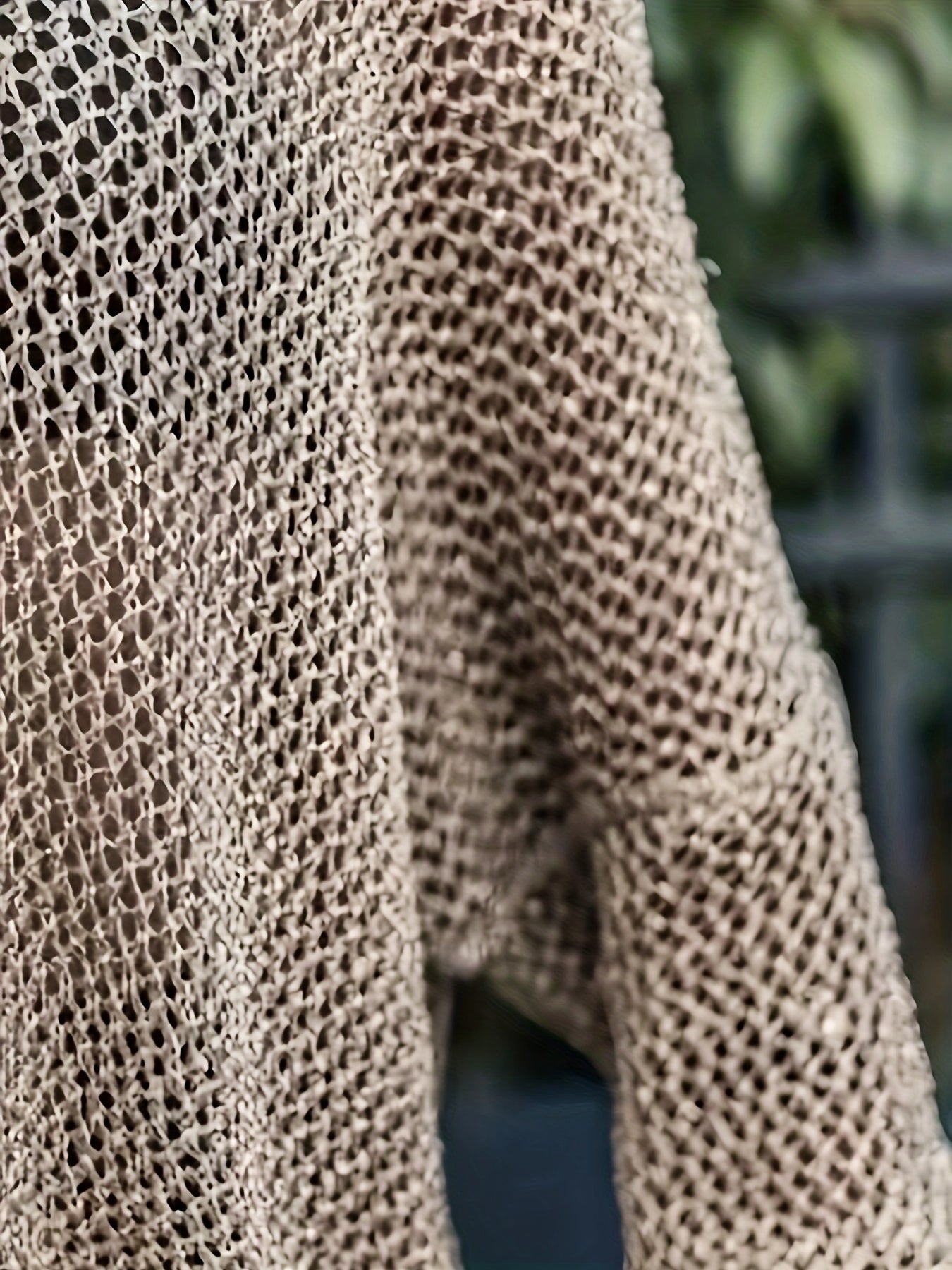 Plus-Size Women Hollow-Out Knit Sweater Spring Summer Stylish Pullover