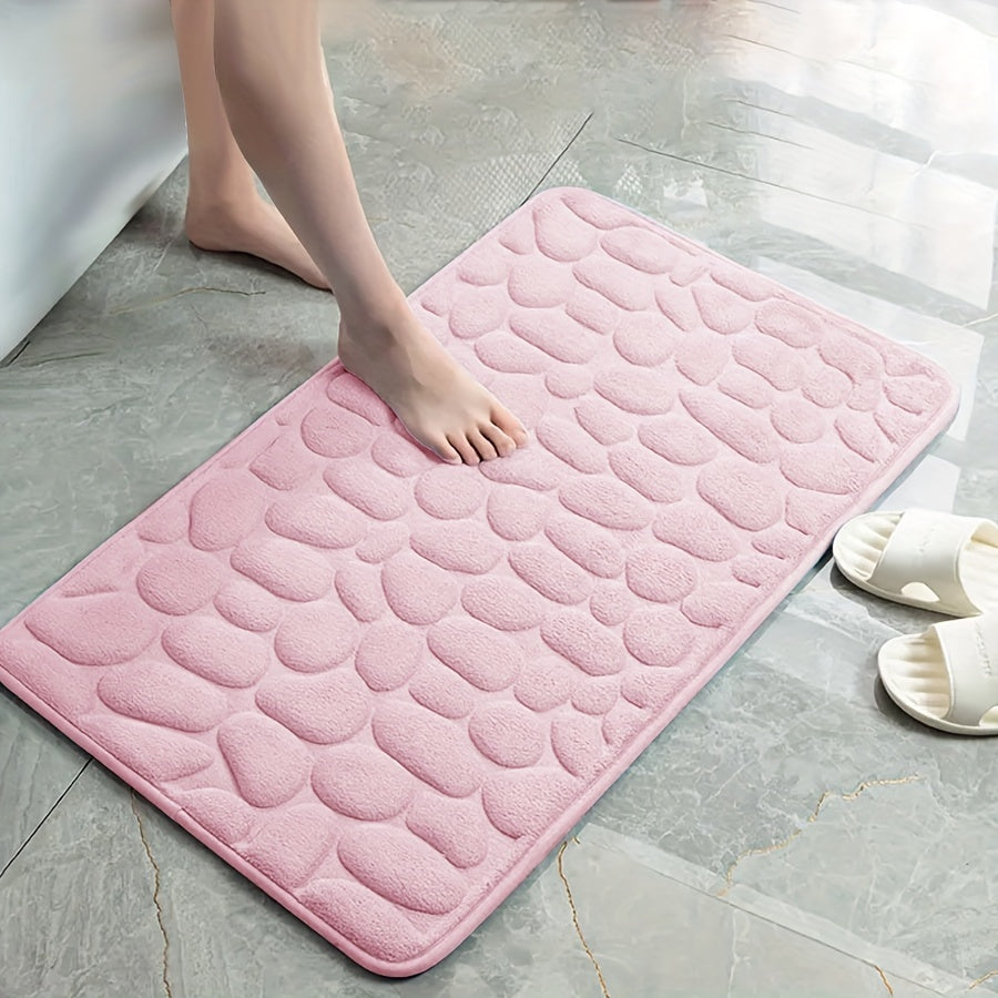 Alfombra de baño de espuma viscoelástica de lujo antideslizante, suave y absorbente para bañeras y duchas