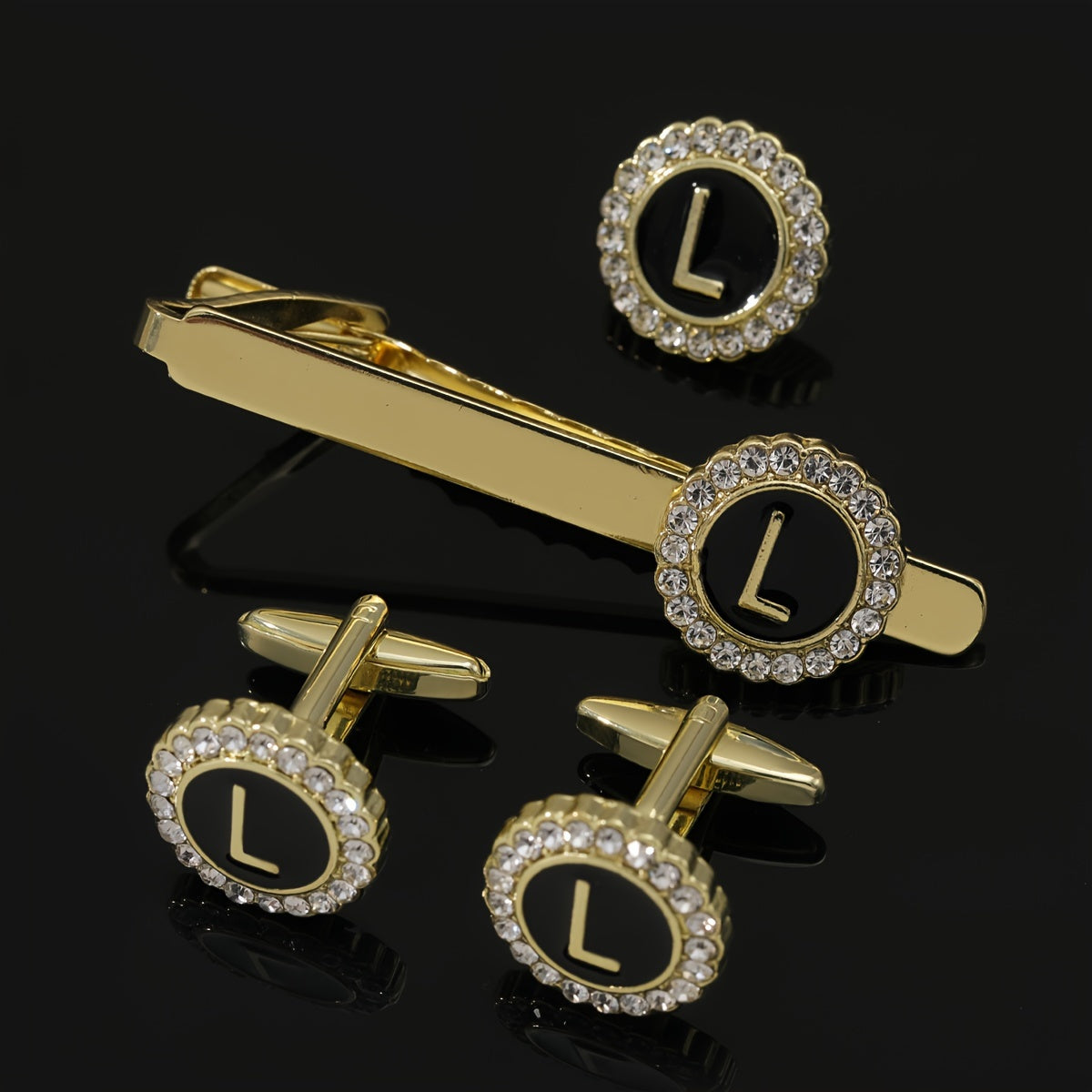 Men's All-Inclusive Accessory Set with Tie Clips Cufflinks Brooches Limited Edition