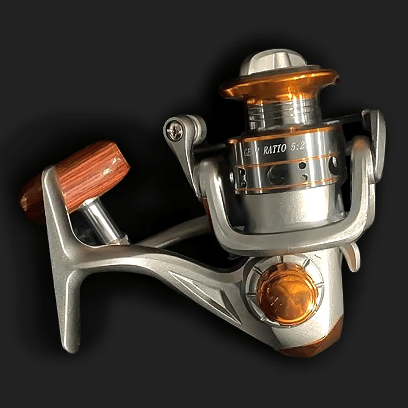 High-Performance Spinning Fishing Reel Stainless Steel Copper Aluminum Alloy Smooth Bearings Wooden Handle for Freshwater Saltwater
