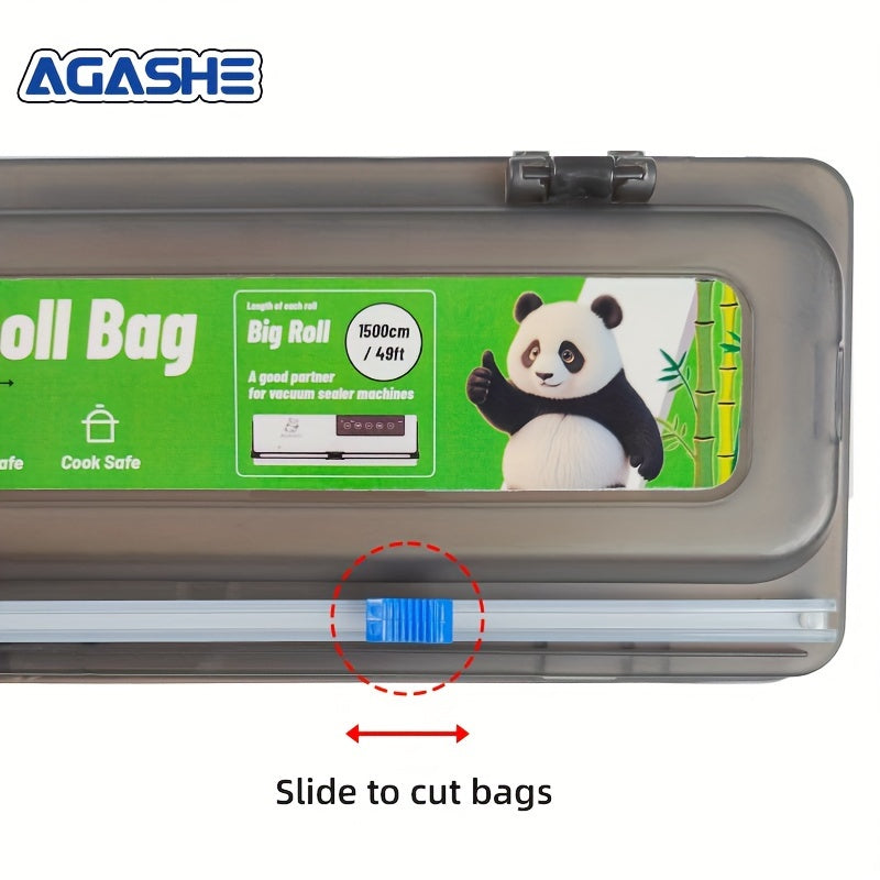 Bolsas de vacío extra grandes 1500cm 49ft, con temática de panda, PE+PA, para almacenamiento de alimentos