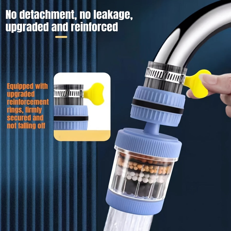 6-Layer Water Filter Faucet with 360° Rotatable Design and No Splashing