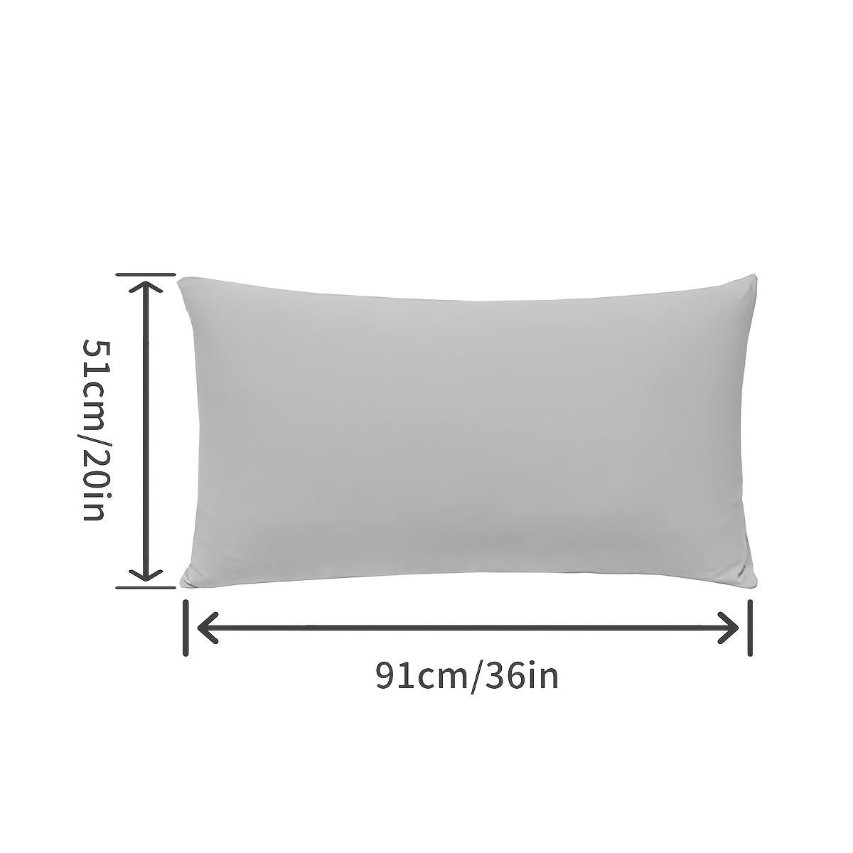 Gray Waterproof Knit Pillowcase Soft Breathable Stain-Resistant Machine Washable
