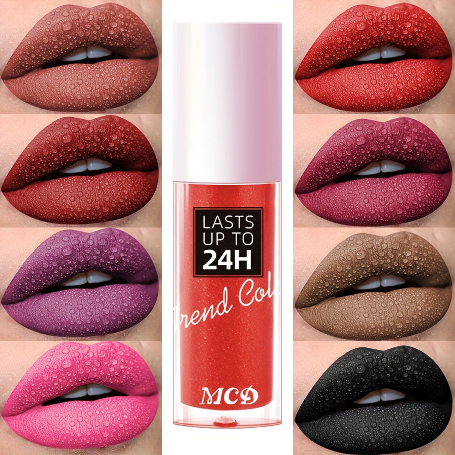 Long-Lasting Matte Lip Gloss for Women 24Hr Wear Non-Stick Moisturizing