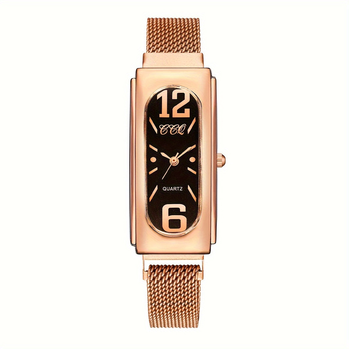 Women's Casual Square Quartz Wrist Watch with Alloy Band and Numerical Dial