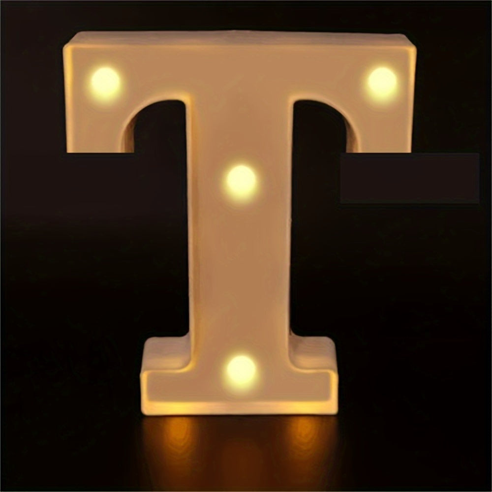 16cm LED Alphabet and Number Night Light Battery Powered Warm White for Home Decor