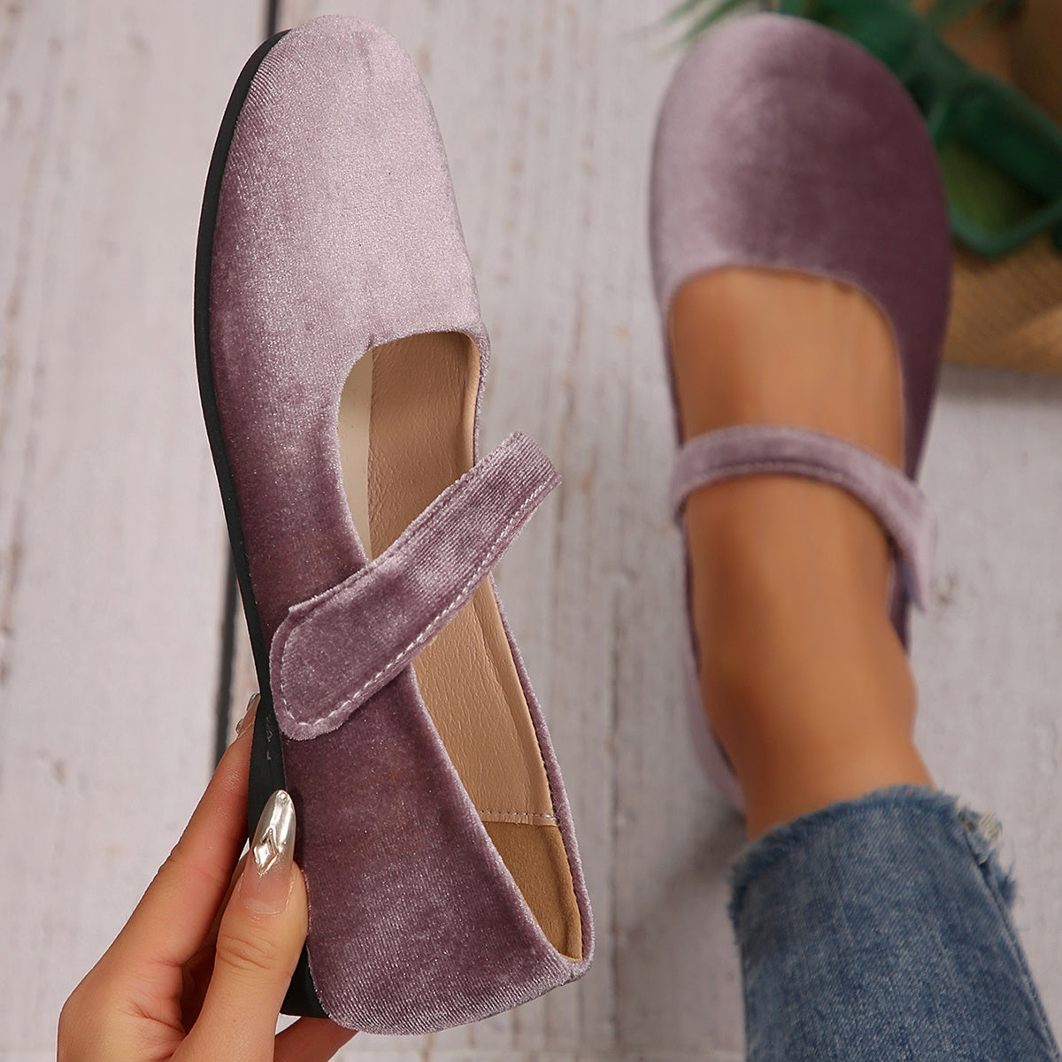 Женские балетки Mary Jane из бордовой кожи, удобные и легкие