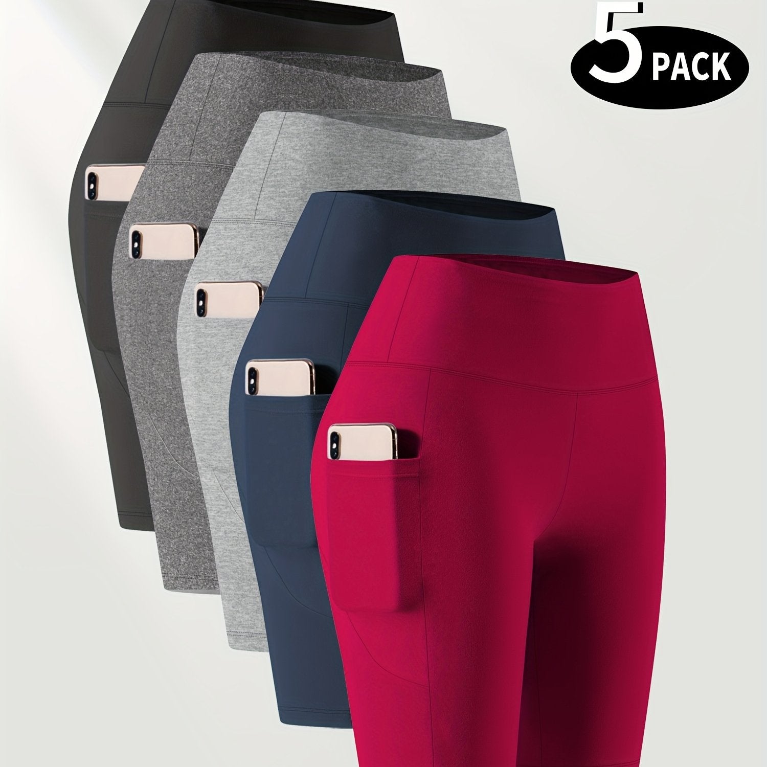 Plus Size High-Waisted Capri Leggings with Pockets for Yoga and Workout