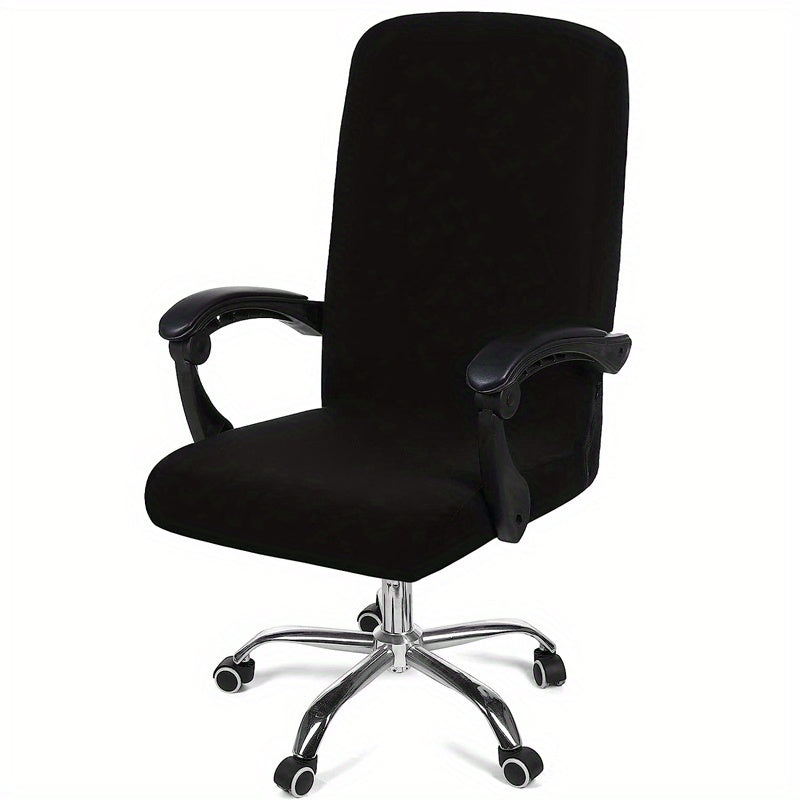 Washable Office Chair Cover with Zipper Soft Anti-Dust Spandex for Desk Chairs