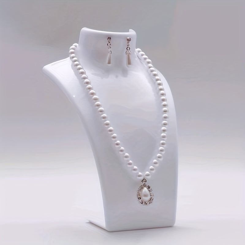 Soporte de exhibición de joyería con estante para collares y pendientes