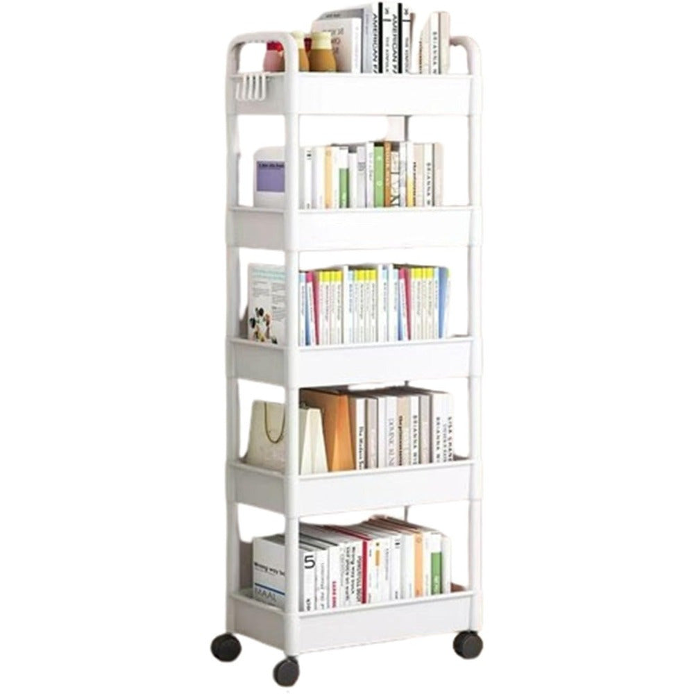 Carro de almacenamiento multifuncional con ruedas y estantes