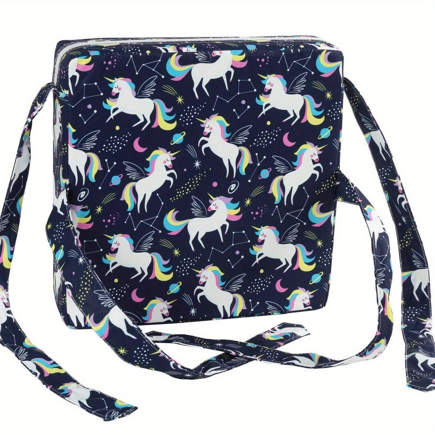 Child Booster Seat with PU Cushion, Secure Straps and Safety Buckle for Toddler Dining