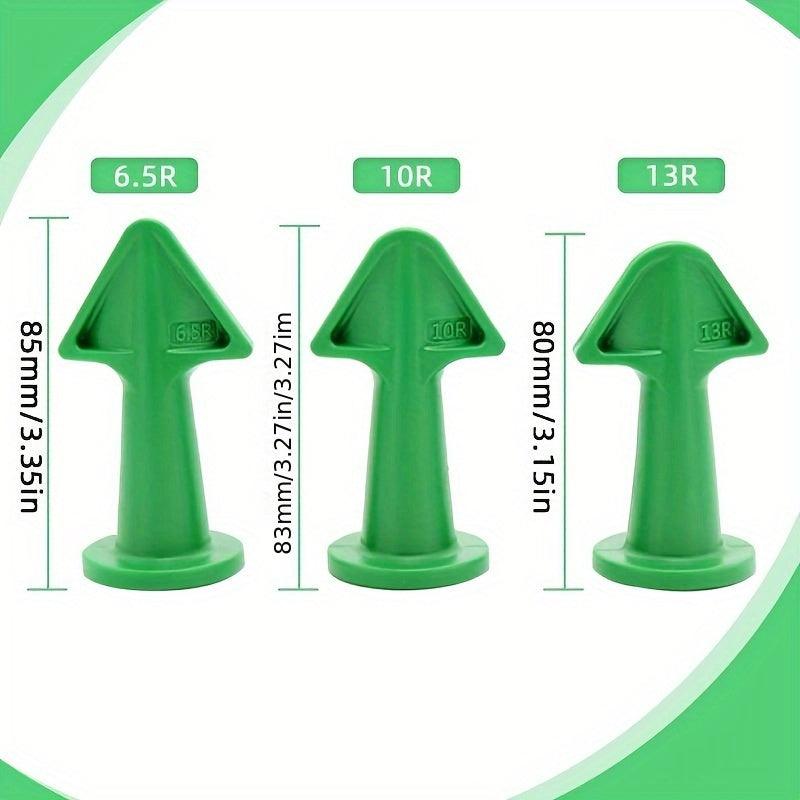 3Pcs Silicone Sealant Nozzle Applicator and Scraper Set for Bathroom and Tile