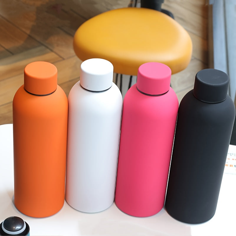 Nerjaveyka po'latdan yasalgan suv shishasi, 500ml, ikki devorli izolyatsiyalangan, oqmas, avtomobil, sayohat, sport, fitnes uchun portativ termos. Faqat qo'lda yuvish. Otalar kuni, Onalar kuni, bitiruv, Iyul bayrami, Mehnat kuni uchun ideal sovg'a.