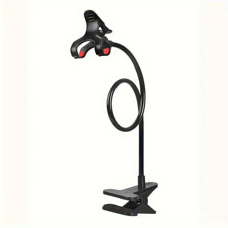 Adjustable Gooseneck Phone Holder with Claw Clip 360° Swivel Desk Wall Mount