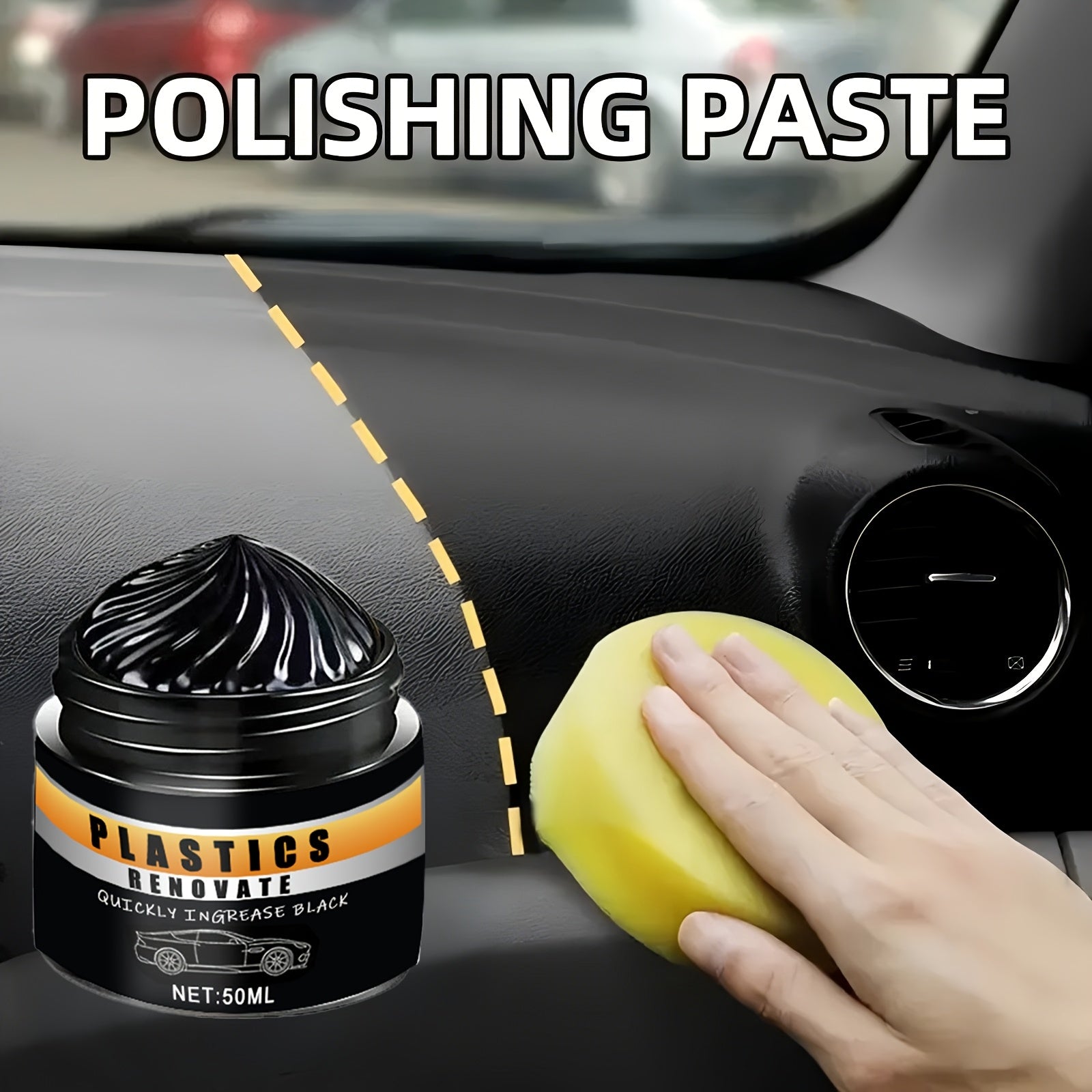 универсальный восстанавливающий паста для шин и пластика для автомобиля черный глянец для внешних и внутренних работ