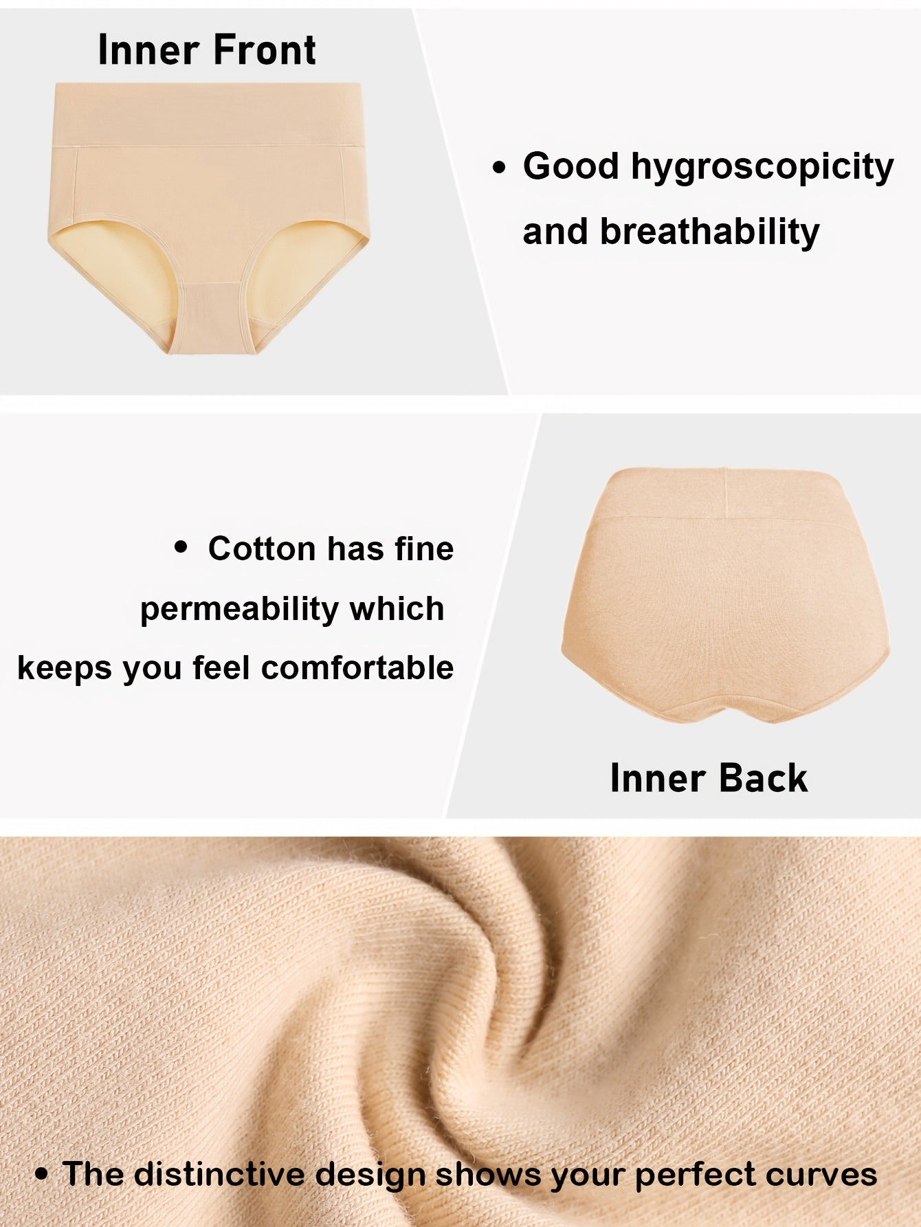 5 пар плотных боксеров с высокой талией, полной посадкой и мягким комфортом для женщин.