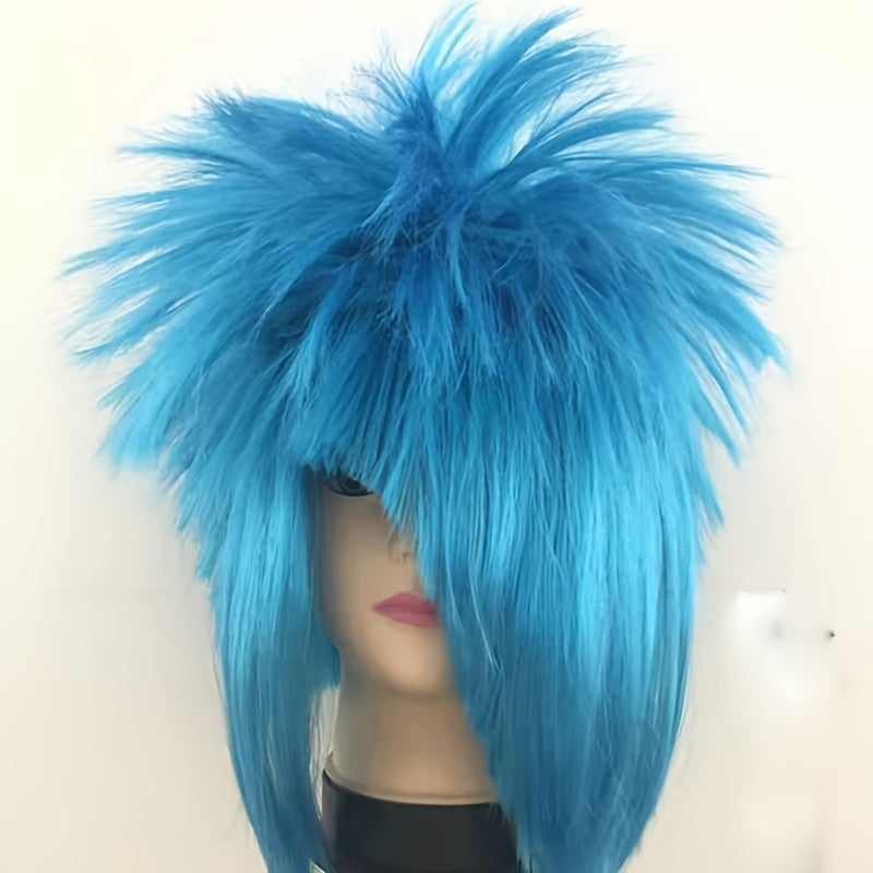 Short Straight Wig for Cosplay and Halloween Synthetic Hair Easy Wear