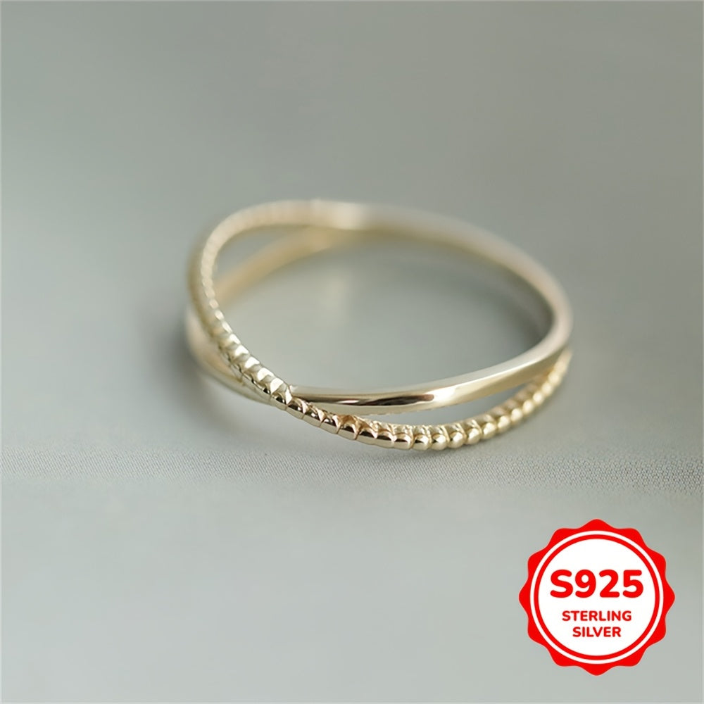 Sterling Silver Cross Ring for Women Minimalist Valentine's Day Birthday Gift