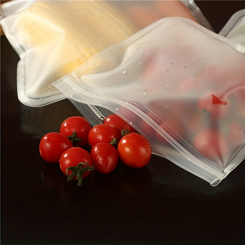Leakproof Reusable Food Storage Bags Silicone Plastic Ziplock for Snacks Fruits Vegetables