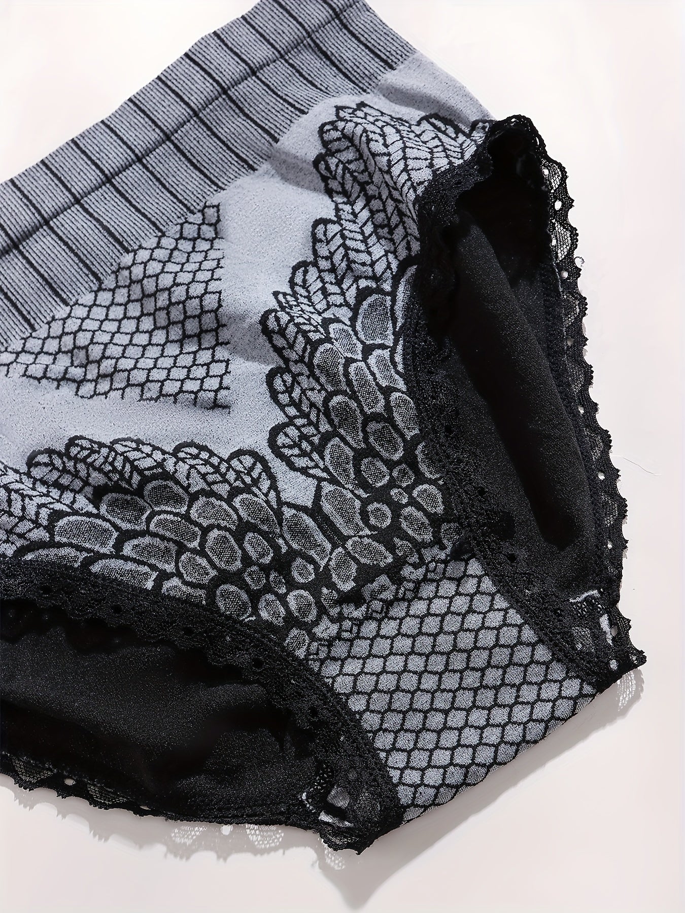 7-Piece Ribbed Color Block Lingerie Set for Women with Cami Bra and Panties